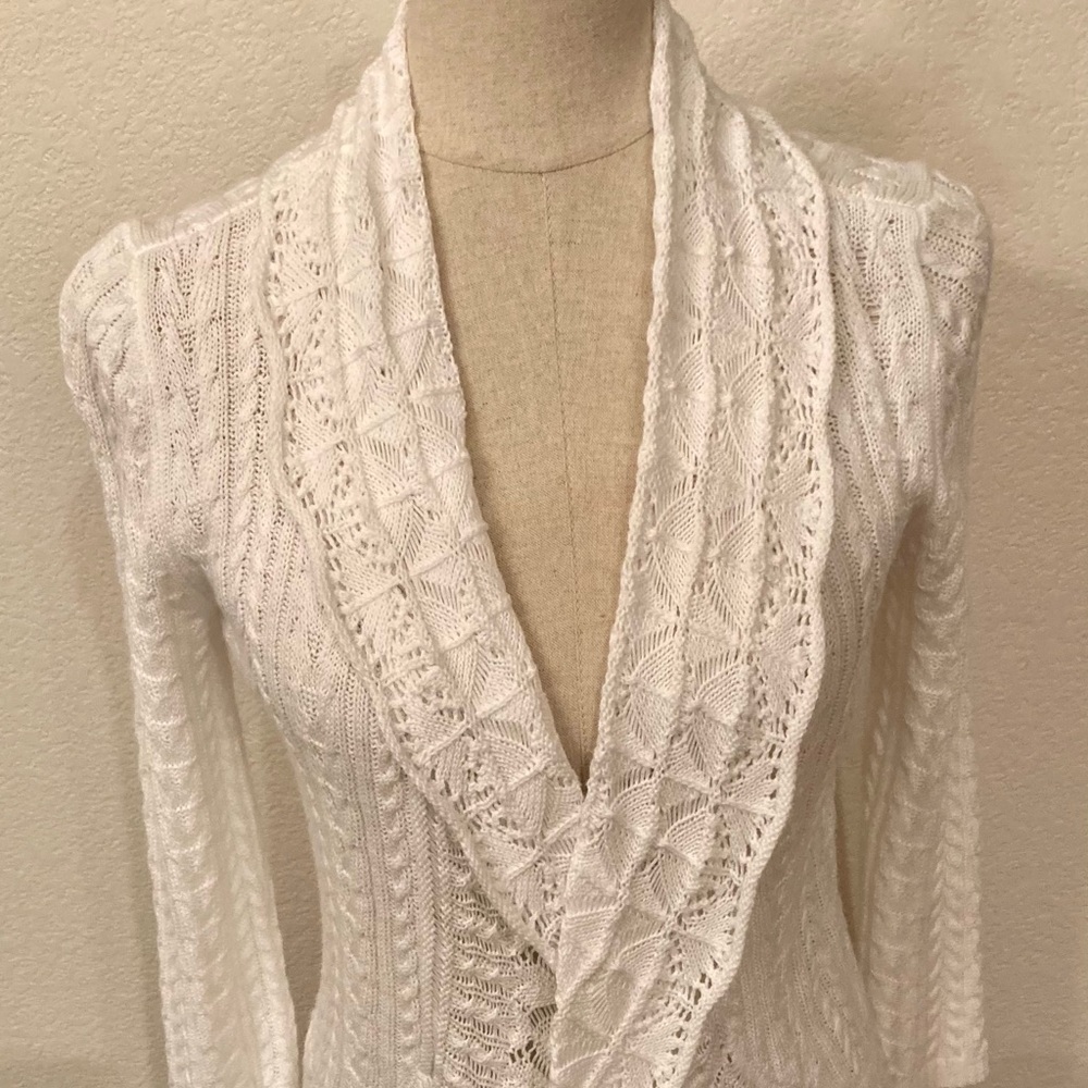 Ralph Lauren Knitted White Cardigan Sweater (S/P)